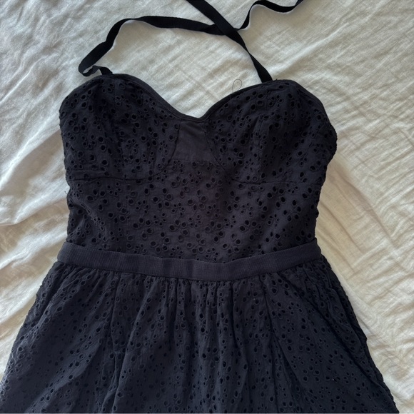 Talula Black Eyelet Halter Cotton Dress - Picture 4 of 7